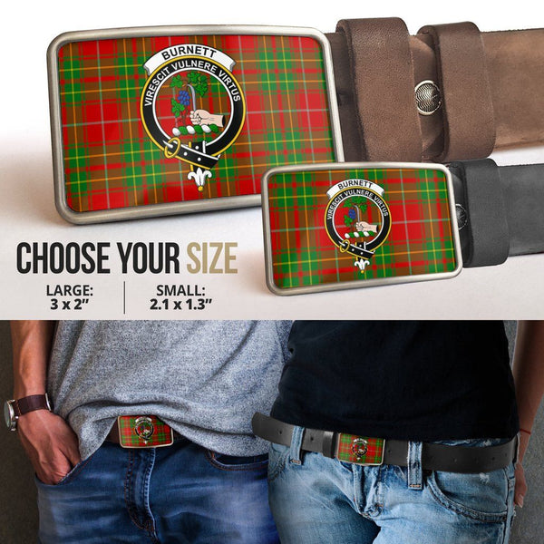 Burnett Ancient Clan Badge Classic Tartan Belt Buckle