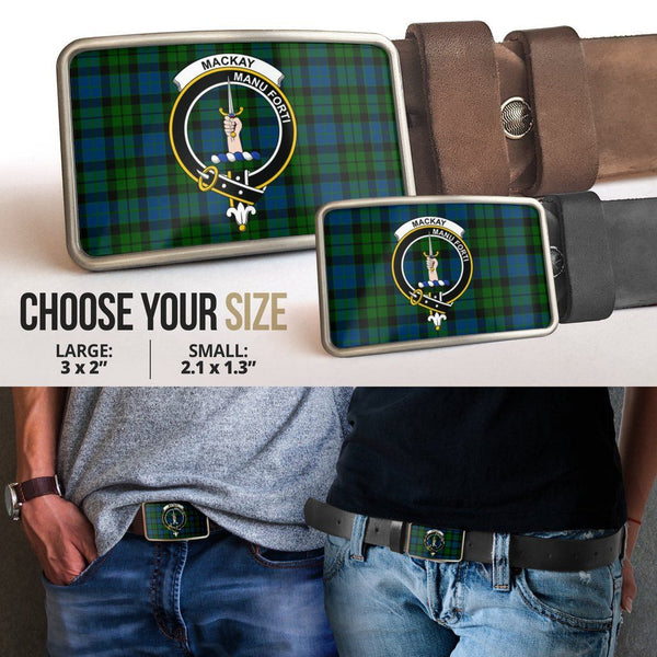 MacKay Modern Clan Badge Classic Tartan Belt Buckle