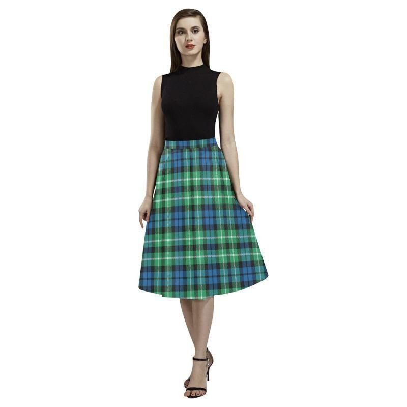 Graham Of Montrose Ancient Tartan Classic Aoede Crepe Skirt