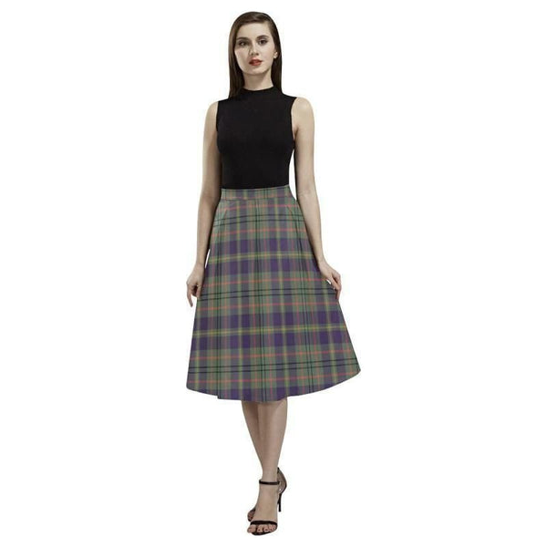 Taylor Weathered Tartan Classic Aoede Crepe Skirt