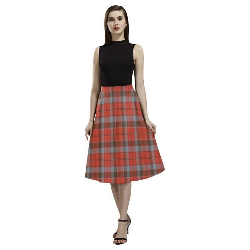 Robertson Weathered Tartan Classic Aoede Crepe Skirt