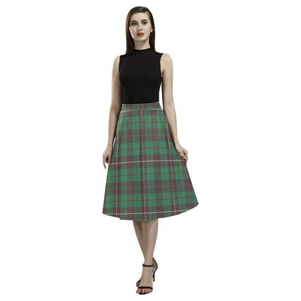 Mackinnon Hunting Ancient Tartan Classic Aoede Crepe Skirt