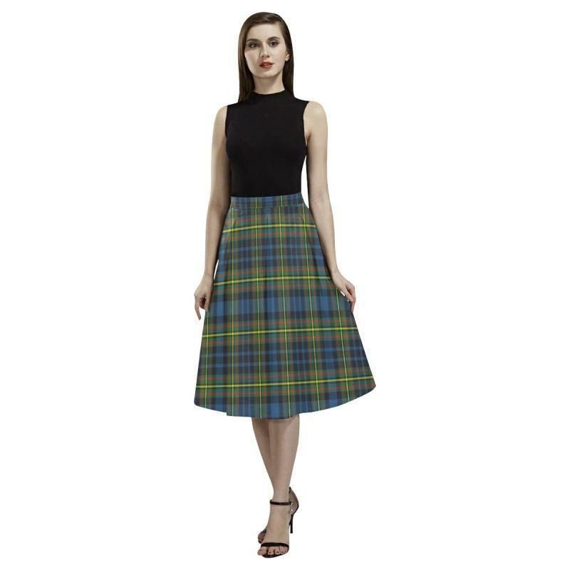 Maclellan Ancient Tartan Classic Aoede Crepe Skirt