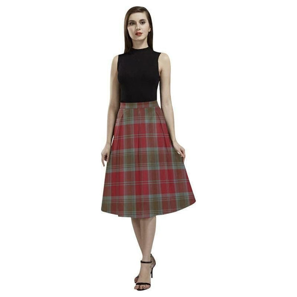 Lindsay Weathered Tartan Classic Aoede Crepe Skirt