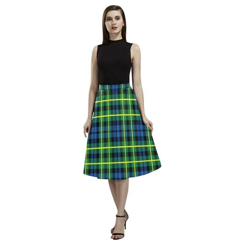 Campbell Of Breadalbane Ancient Tartan Classic Aoede Crepe Skirt