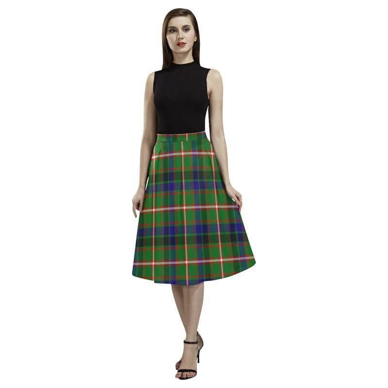 Reid Green Tartan Classic Aoede Crepe Skirt