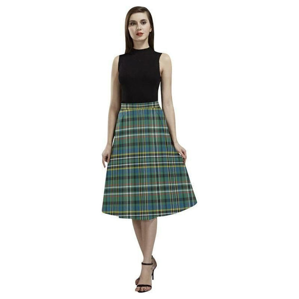 Scott Green Ancient Tartan Classic Aoede Crepe Skirt