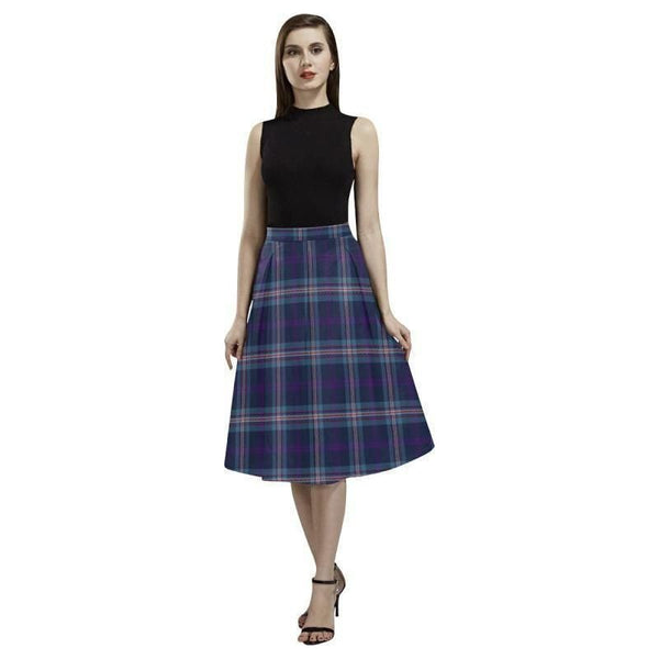 Navy Royal Tartan Classic Aoede Crepe Skirt