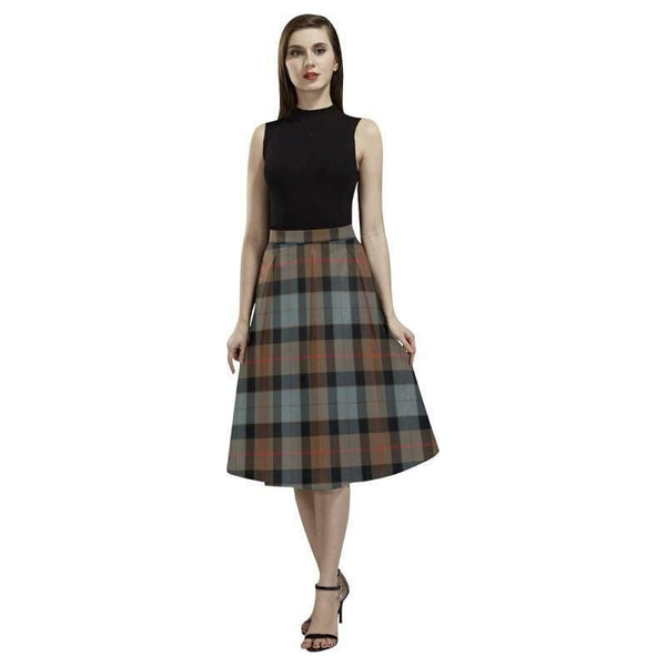 Gunn Weathered Tartan Classic Aoede Crepe Skirt