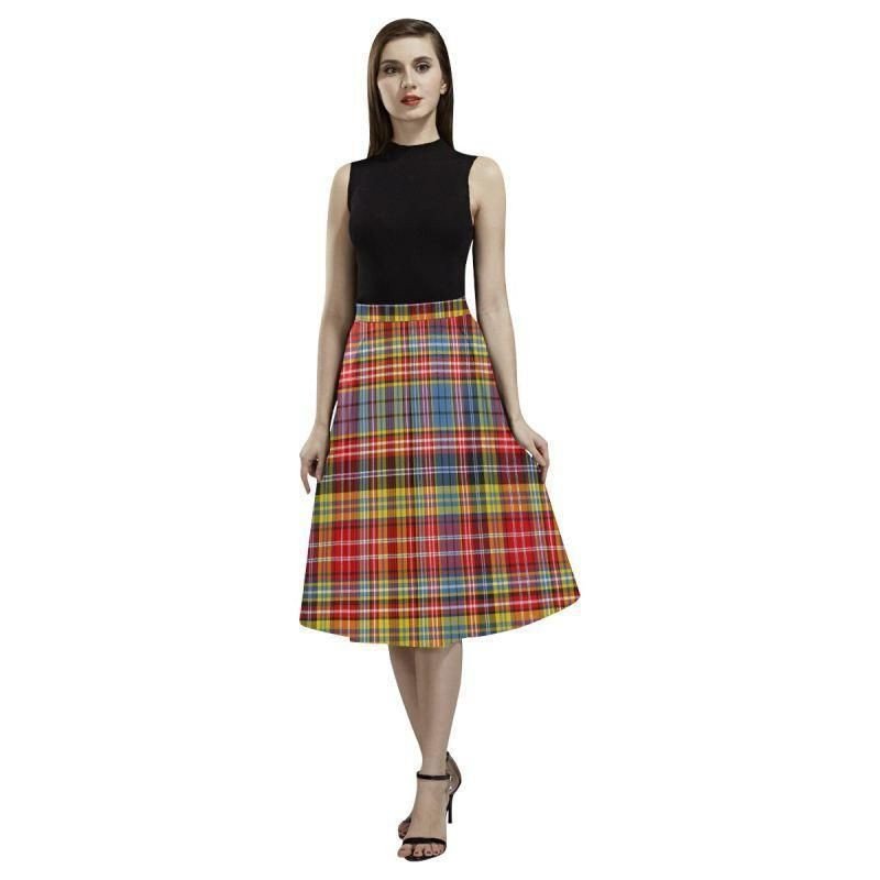 Drummond Of Strathallan Tartan Classic Aoede Crepe Skirt