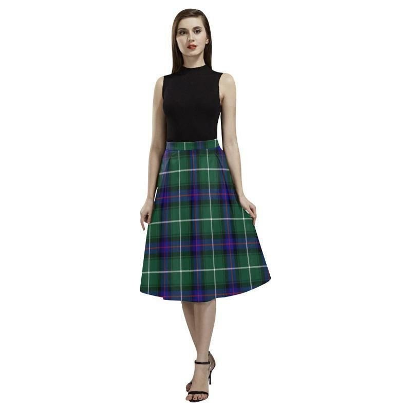 Macdonald Of The Isles Hunting Modern Tartan Classic Aoede Crepe Skirt