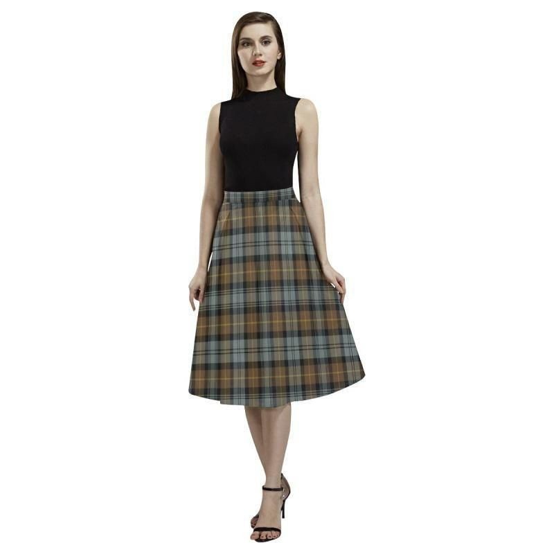 Gordon Weathered Tartan Classic Aoede Crepe Skirt