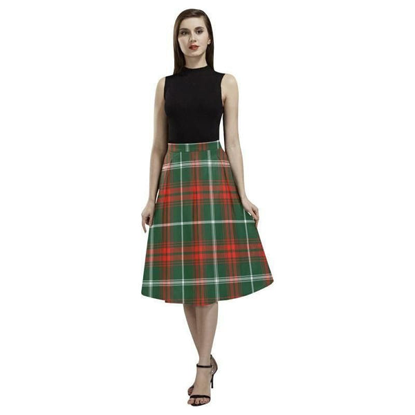 Prince Of Wales Tartan Classic Aoede Crepe Skirt