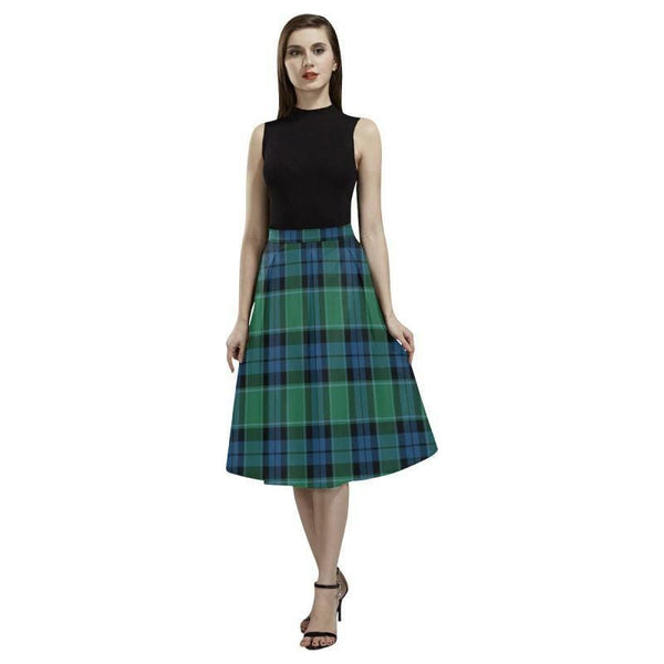 Graham Of Menteith Ancient Tartan Classic Aoede Crepe Skirt