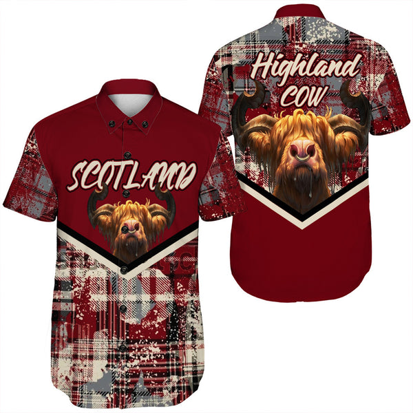 Scotland Tartan Grunge Plaid Short Sleeve Shirt | Celticprime.com