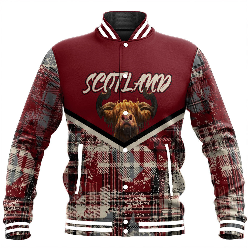 Scotland Tartan Grunge Plaid Baseball Jacket | Celticprime.com