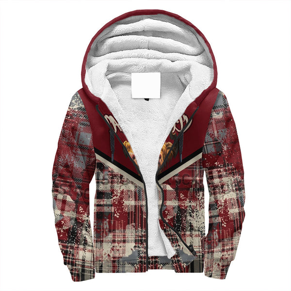 Scotland Tartan Grunge Plaid Sherpa Hoodie | Celticprime.com