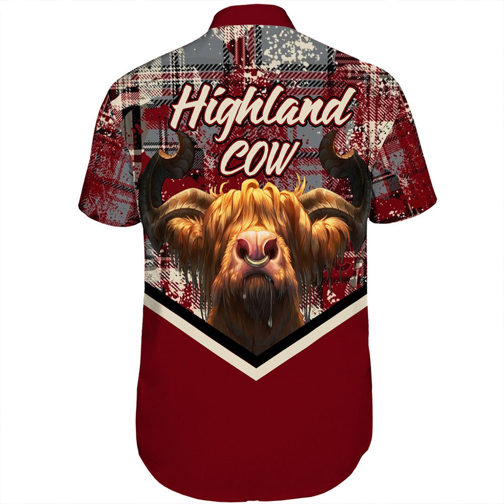 Scotland Tartan Grunge Plaid Short Sleeve Shirt