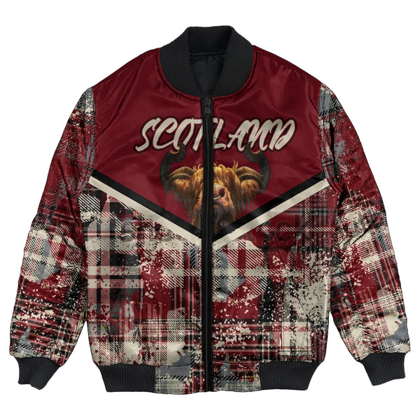 Scotland Tartan Grunge Plaid Bomber Jacket | Celticprime.com