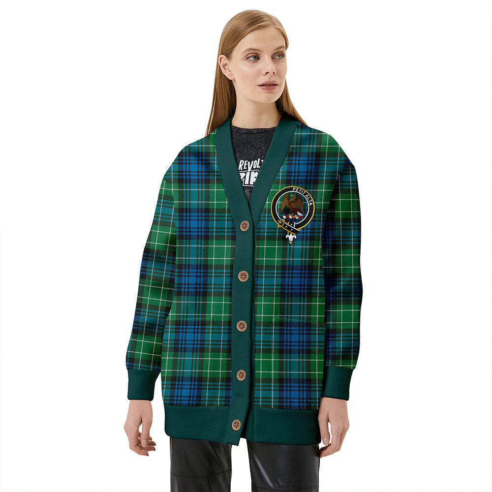 Abercrombie Ancient Clan Badge Tartan V-neck Cardigan