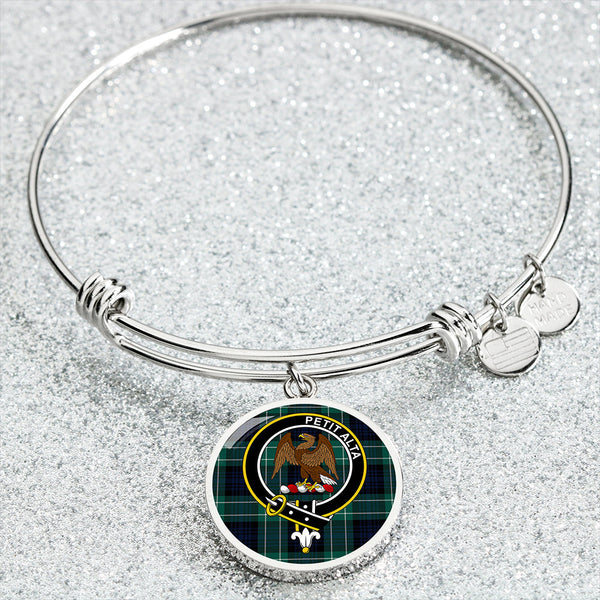 Abercrombie Modern Clan Badge Tartan Classic Circle Bangle