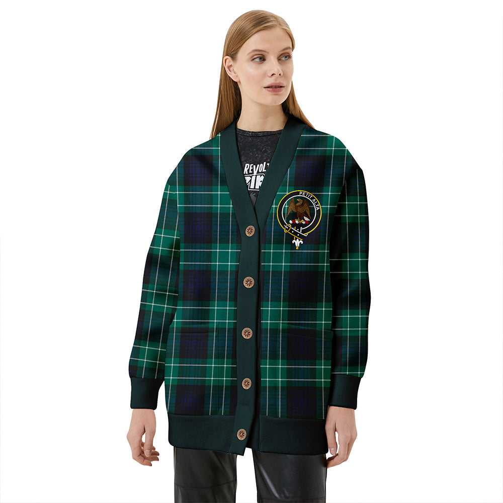 Abercrombie Modern Clan Badge Tartan V-neck Cardigan