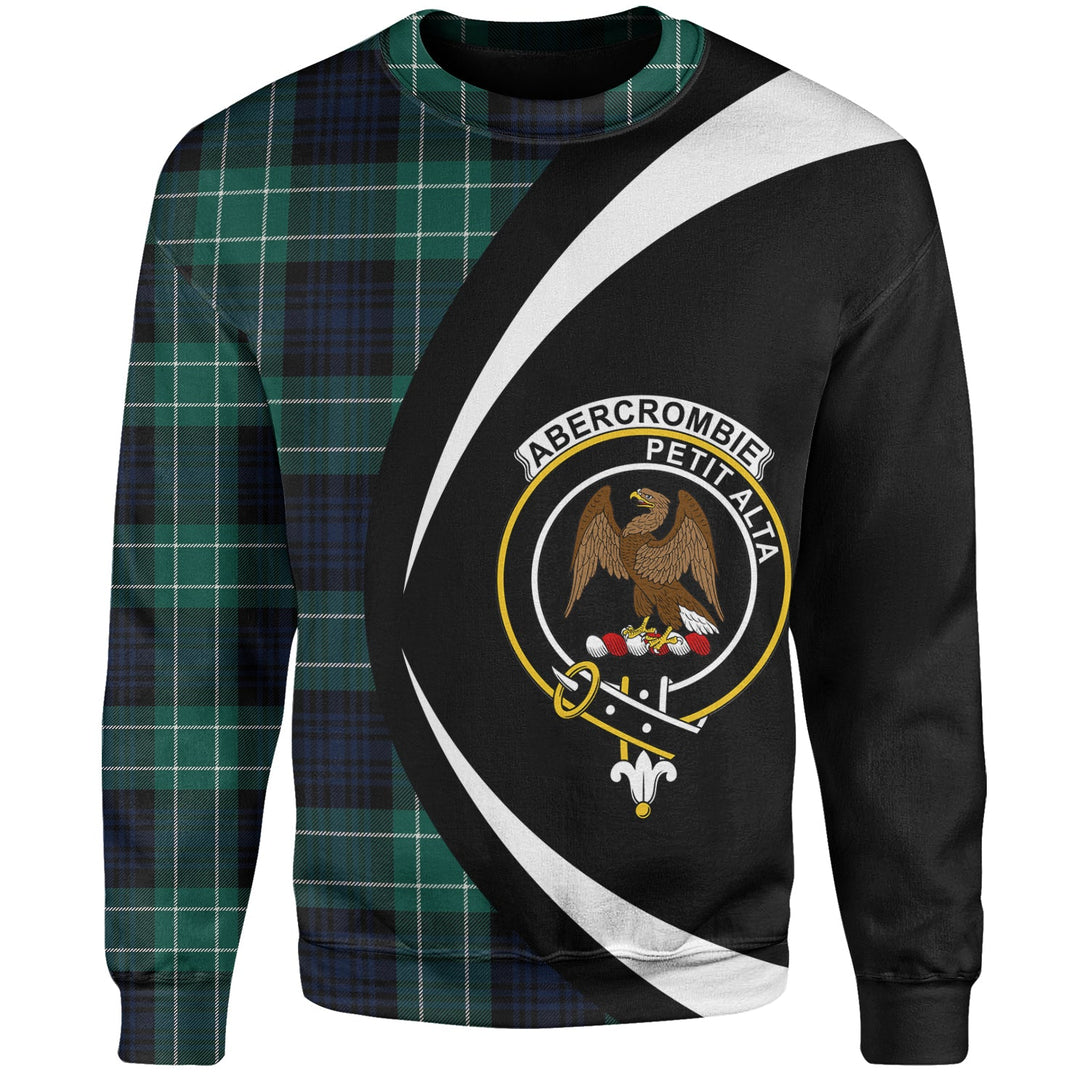 Abercrombie Modern Clan Badge Tartan Sweatshirt Circle Style Personalized