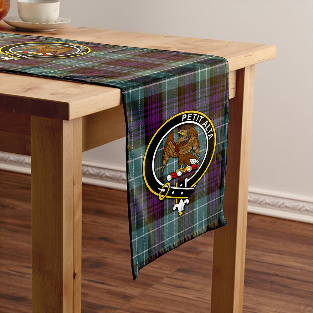 Abercrombie Weathered Clan Badge Tartan Table Runner