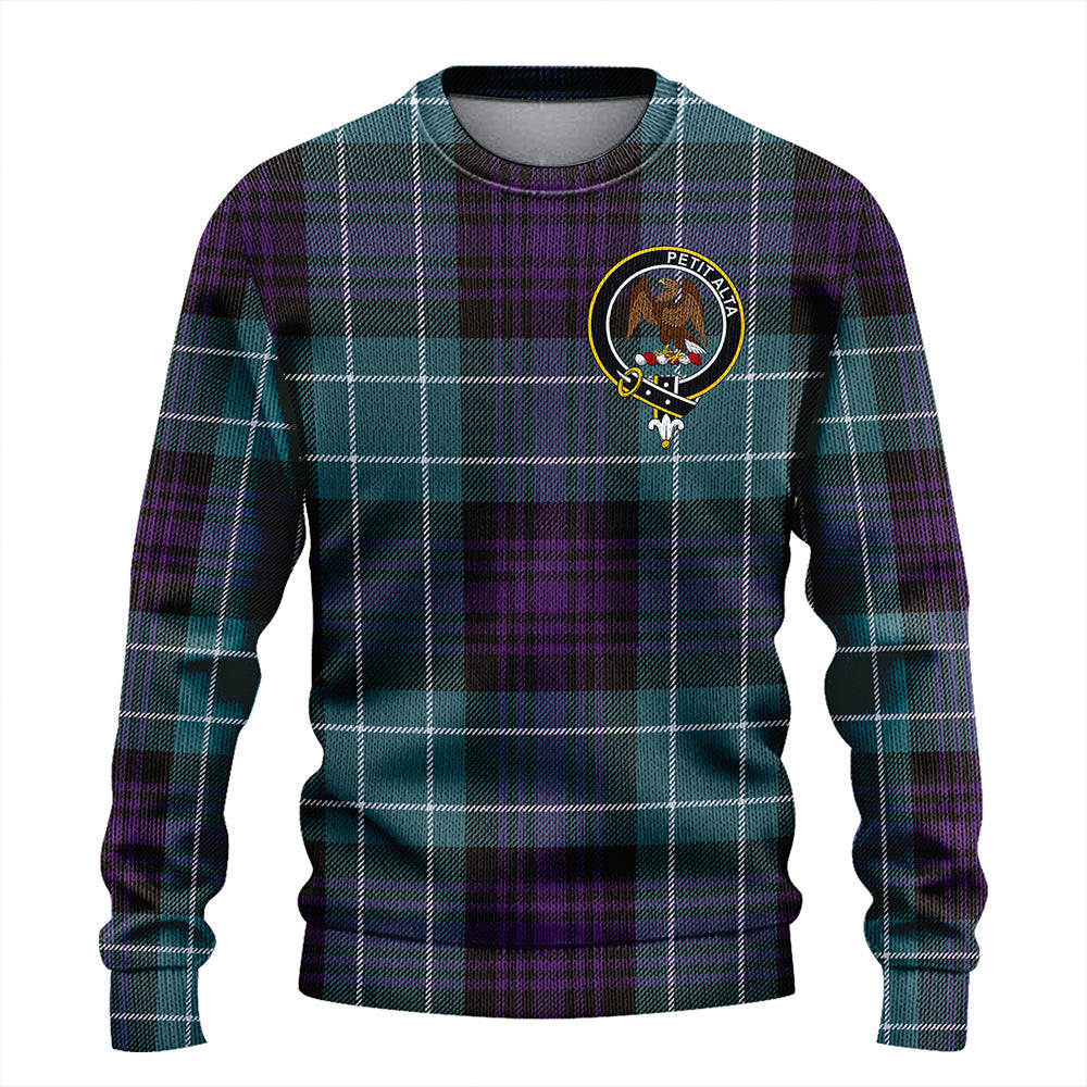 Abercrombie Weathered Clan Badge Tartan Knitted Sweater