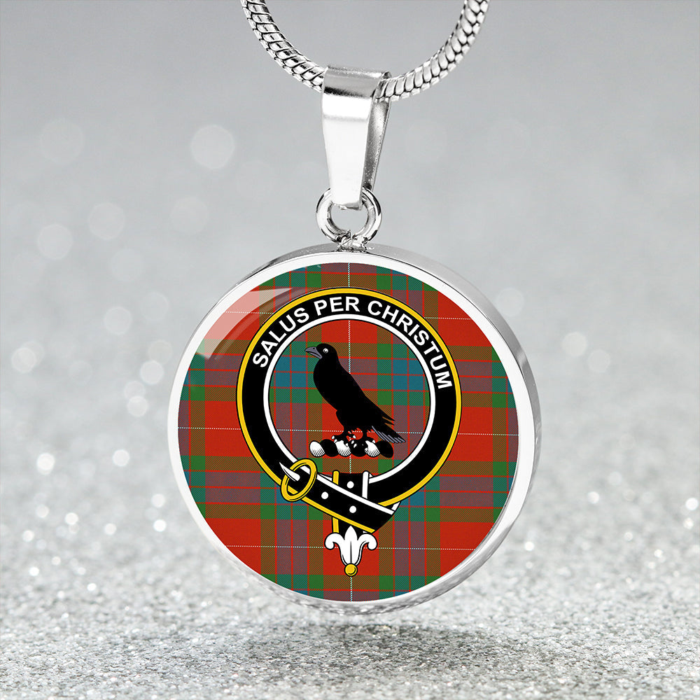 Abernethy Ancient Clan Badge Tartan Classic Circle Necklace