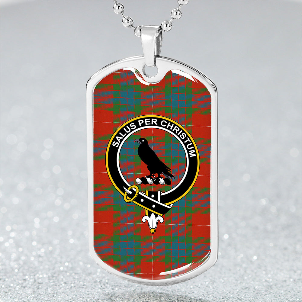 Abernethy Ancient Clan Badge Classic Tartan Dog Tag Necklace