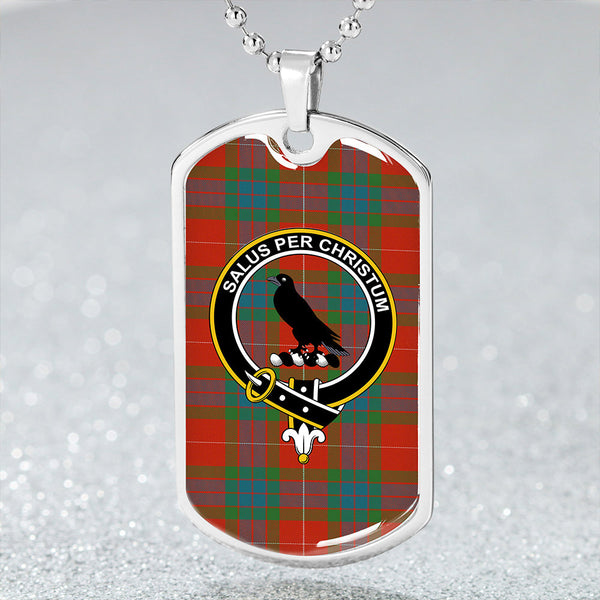 Abernethy Ancient Clan Badge Classic Tartan Dog Tag Necklace