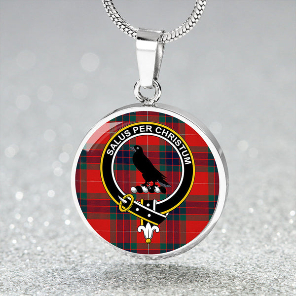 Abernethy Modern Clan Badge Tartan Classic Circle Necklace