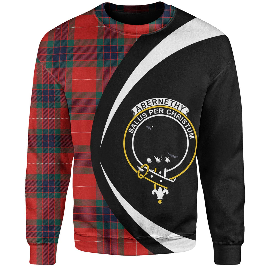 Abernethy Modern Clan Badge Tartan Sweatshirt Circle Style Personalized