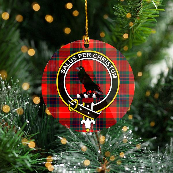 Abernethy Modern Clan Badge Tartan Plastic Christmas Ornaments