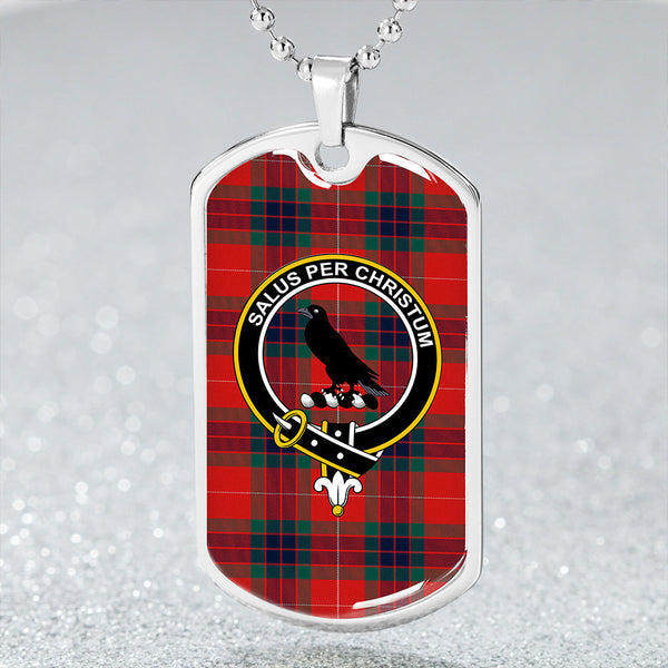 Abernethy Modern Clan Badge Classic Tartan Dog Tag Necklace