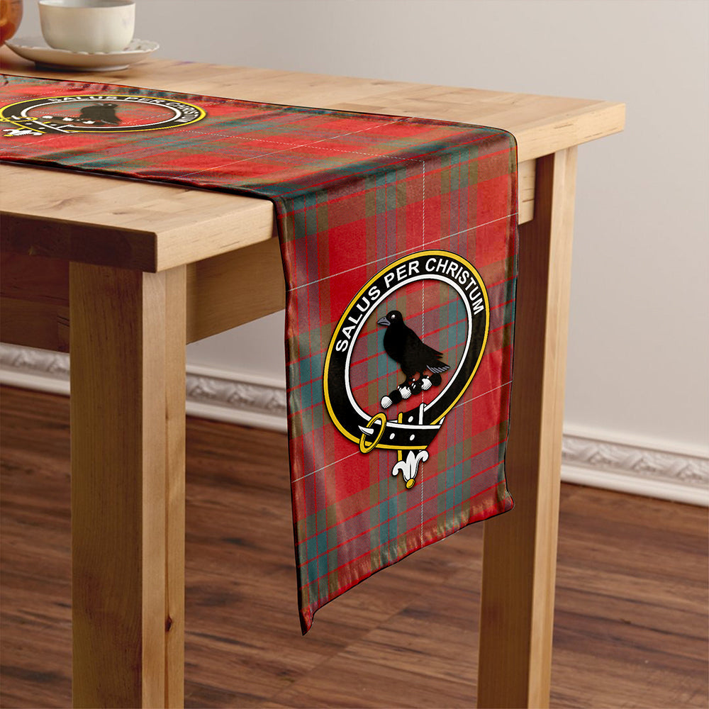 Abernethy Weathered Clan Badge Tartan Table Runner