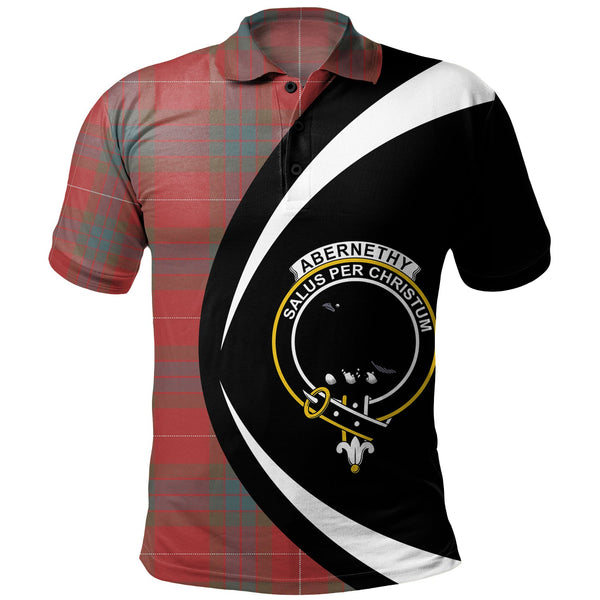 Abernethy Weathered Clan Badge Tartan Polo Shirt Circle Style Personalized