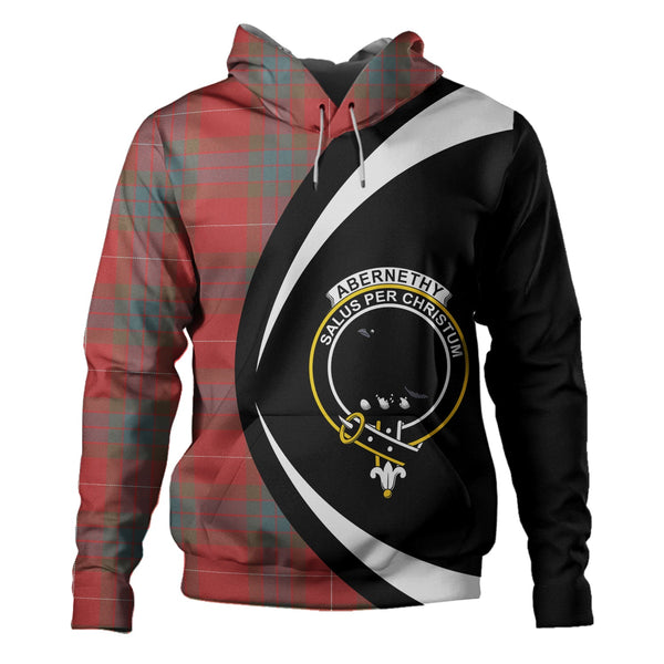 Abernethy Weathered Clan Badge Tartan Hoodie Circle Style