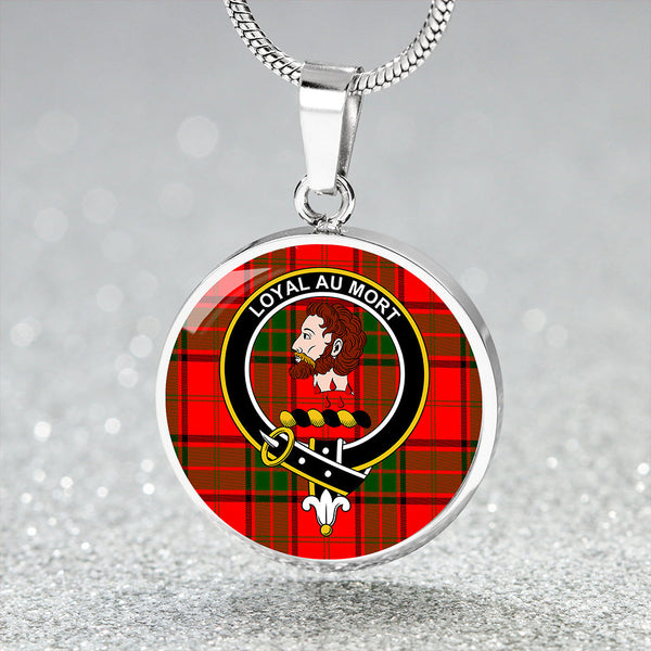 Adair Clan Badge Tartan Classic Circle Necklace