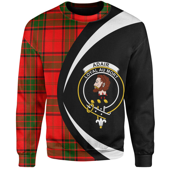 Adair Clan Badge Tartan Sweatshirt Circle Style Personalized