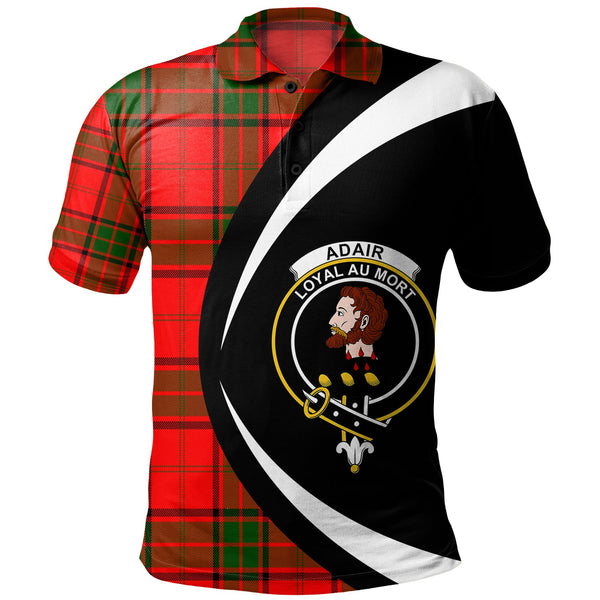 Adair Clan Badge Tartan Polo Shirt Circle Style Personalized