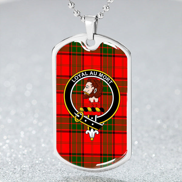 Adair Clan Badge Classic Tartan Dog Tag Necklace