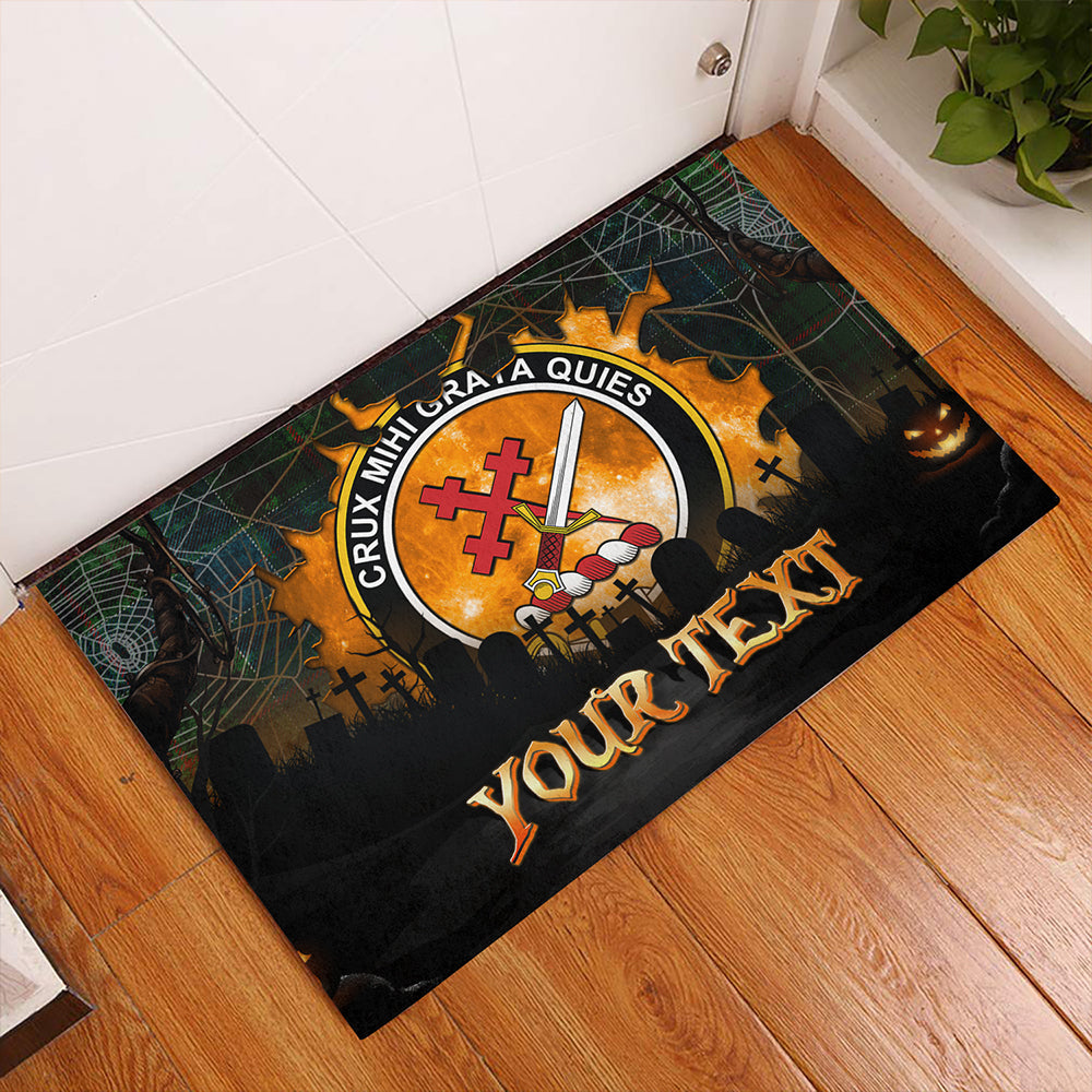 Adam Ancient Clan Badge Tartan Personalize Doormat Happy Halloween Style