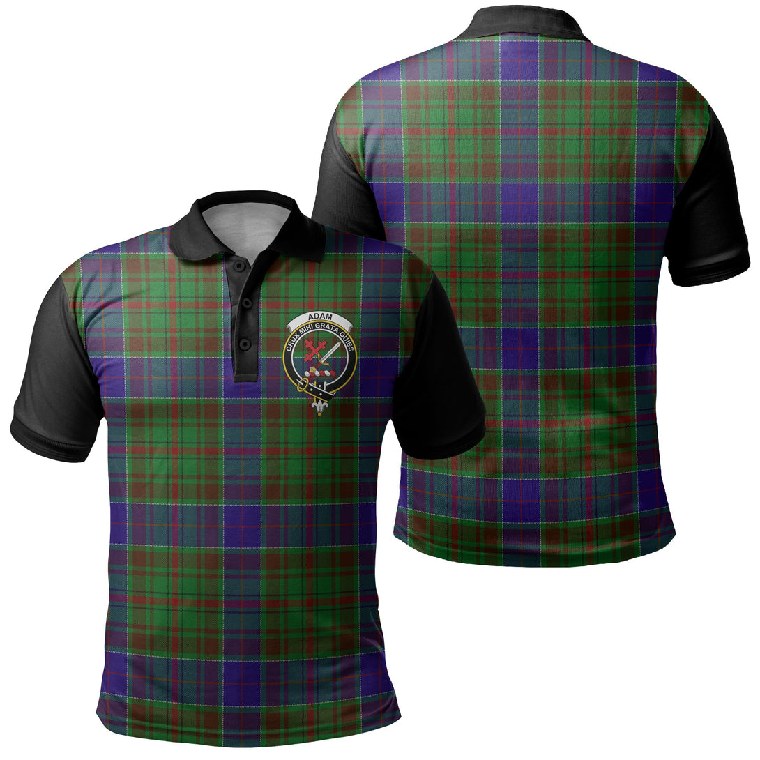 Adam Tartan Crest Polo Shirt Black Neck 1 Style