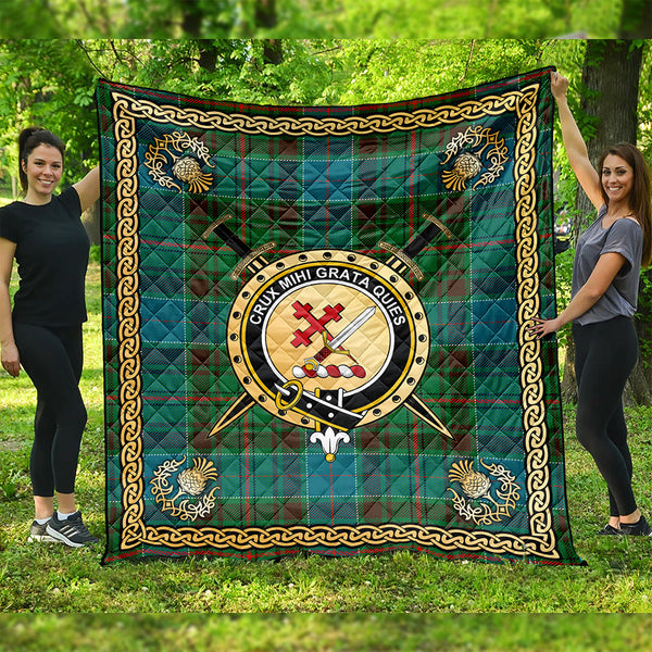 Adam Ancient Clan Badge Tartan Premium Quilt Celtic Shield