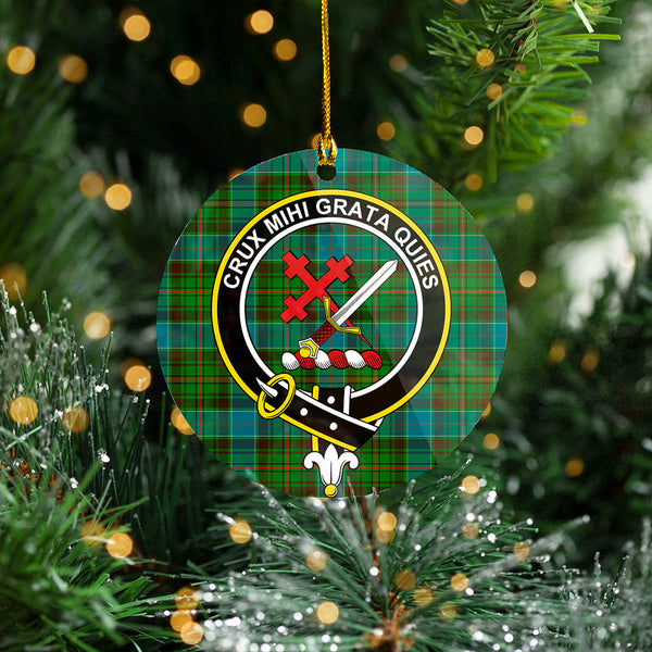 Adam Ancient Clan Badge Tartan Plastic Christmas Ornaments