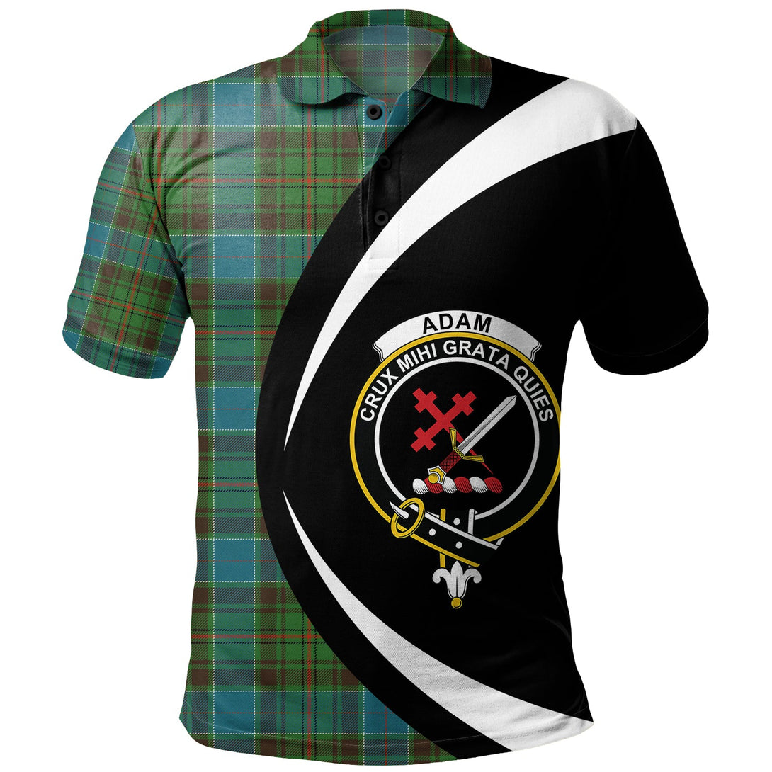 Adam Ancient Clan Badge Tartan Polo Shirt Circle Style Personalized