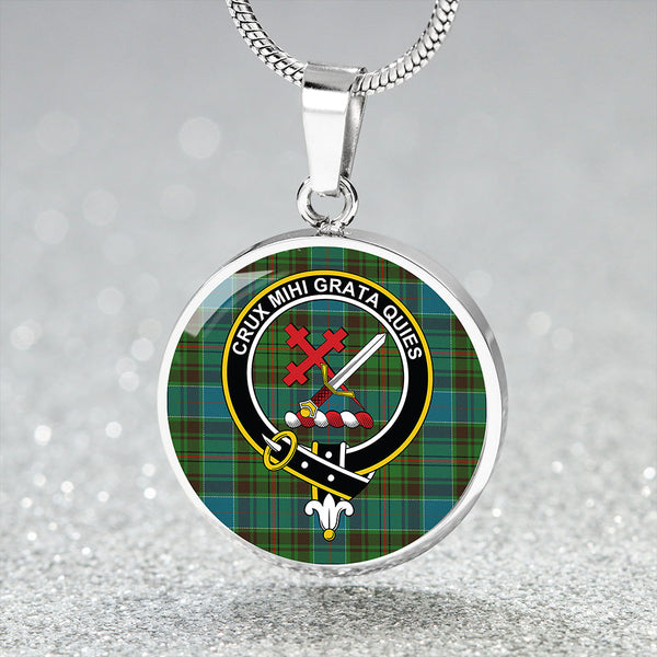 Adam Ancient Clan Badge Tartan Classic Circle Necklace