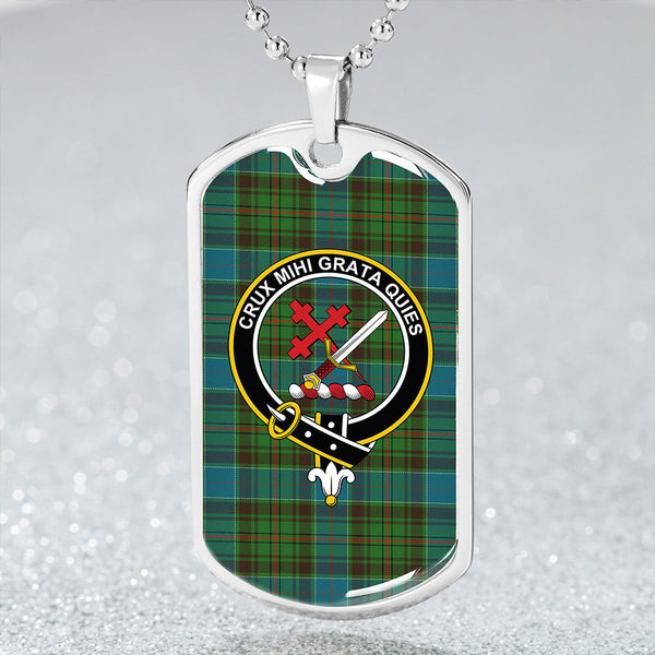 Adam Ancient Clan Badge Classic Tartan Dog Tag Necklace